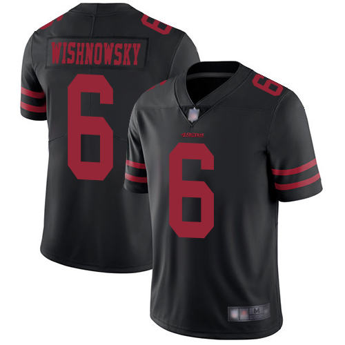 San Francisco 49ers Limited Black Men Mitch Wishnowsky Alternate NFL Jersey 6 Vapor Untouchable